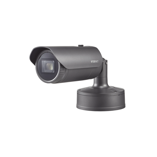 CAMARA IP TIPO BALA DE 2MP CON FUNCIÓN DE IDENTIFICACIÓN DE PLACAS LPR / LENTE MOTORIZADO 5.2 - 62.4MM / WDR 150DB / DISEÑADO PARA APLICACIONES DE BAJA VELOCIDAD 0 A 35 KM/H-Cámaras IP-HANWHA TECHWIN WISENET-XNO-6120R/LPR-Bsai Seguridad & Controles