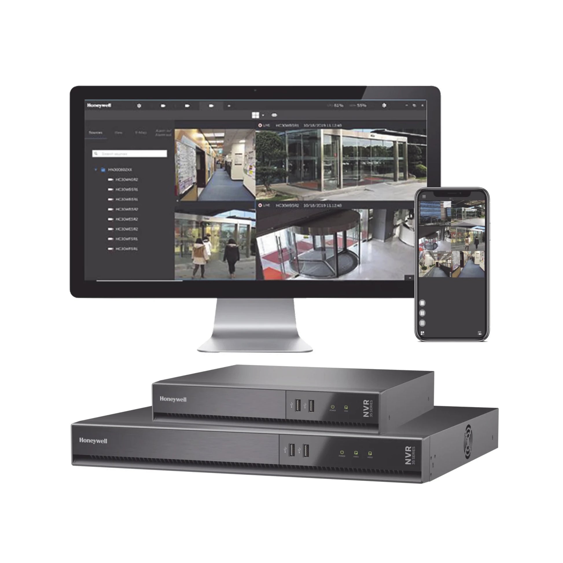 NVR 4K (8 MP) 16 CANALES POE H.265/H.264 CON 16TB DE ALMACENAMIENTO-Cámaras IP-HONEYWELL-Bsai Seguridad & Controles