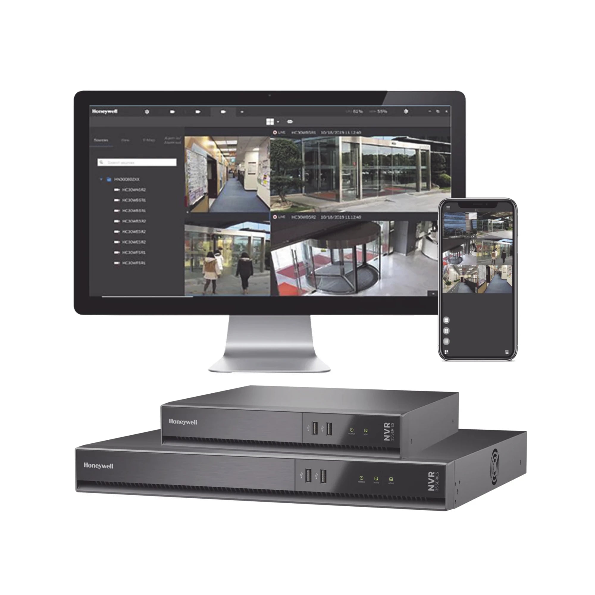 NVR 4K (8 MP) 16 CANALES POE H.265/H.264 CON 16TB DE ALMACENAMIENTO-Cámaras IP-HONEYWELL-Bsai Seguridad & Controles