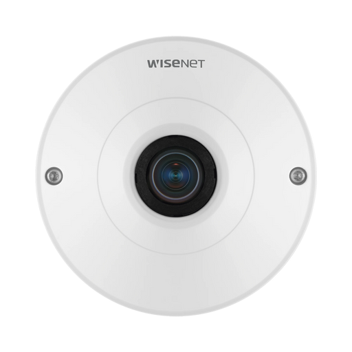 CAMARA IP FISH EYE INTERIOR 6 MEGAPIXEL / WDR 120DB / PTZ DIGITAL 8X / VIDEO ANALÍTICOS / MICROSD / H.265-Cámaras IP-HANWHA TECHWIN WISENET-QNF-8010-Bsai Seguridad & Controles