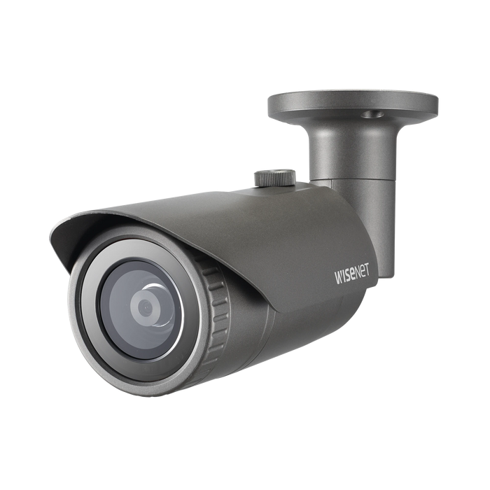 CÁMARA IP TIPO BALA ANTIVANDÁLICA 5 MEGAPÍXEL / LENTE 4 MM / IR 25M / WDR 120DB / IP66 / H.265 & WISESTREAM-Cámaras IP-HANWHA TECHWIN WISENET-QNO-8020R-Bsai Seguridad & Controles