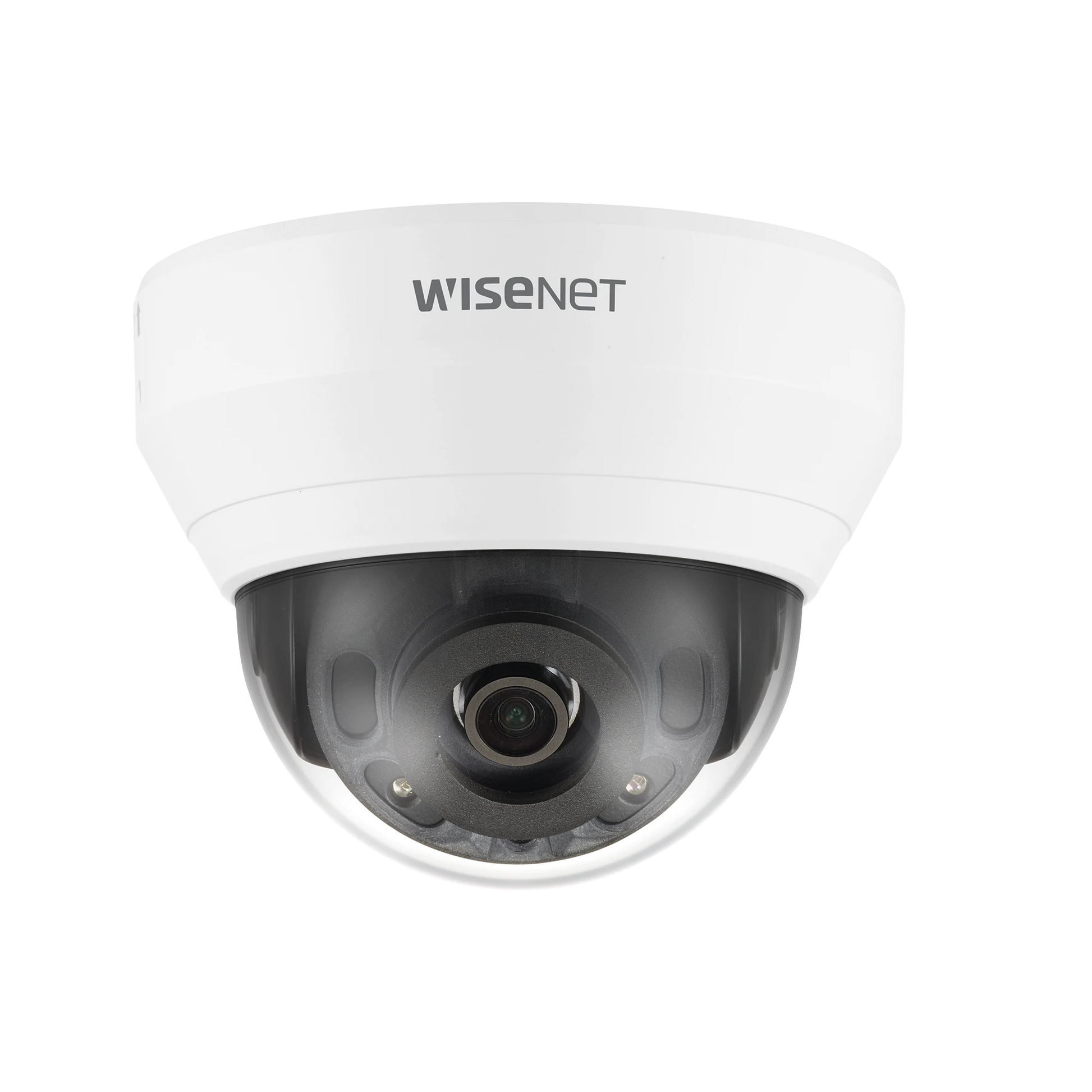 CÁMARA IP TIPO DOMO INTERIOR 5 MEGAPÍXEL / LENTE 4 MM / IR 20M / WDR 120DB / H.265 & WISESTREAM-Cámaras IP-HANWHA TECHWIN WISENET-Bsai Seguridad & Controles
