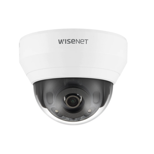 CÁMARA IP TIPO DOMO INTERIOR 5 MEGAPÍXEL / LENTE 4 MM / IR 20M / WDR 120DB / H.265 & WISESTREAM-Cámaras IP-HANWHA TECHWIN WISENET-QND-8020R-Bsai Seguridad & Controles