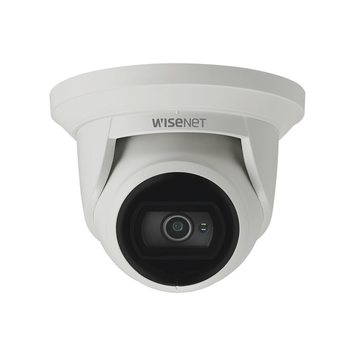 CÁMARA IP TIPO FLATEYE ANTIVANDÁLICA 5 MEGAPÍXEL / LENTE 2.8 MM / IR 20M / WDR 120DB / IP67 / IK10 / H.265 & WISESTREAM-Cámaras IP-HANWHA TECHWIN WISENET-QNE-8011R-Bsai Seguridad & Controles