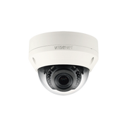 CÁMARA IP TIPO DOMO ANTIVANDÁLICO 4 MEGAPÍXEL / LENTE MOTORIZADO 2.8-12MM / IR 30M / WDR 120DB / IP66 / H.265 & WISESTREAM-Cámaras IP-HANWHA TECHWIN WISENET-Bsai Seguridad & Controles