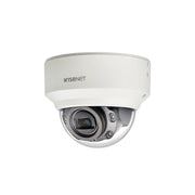 CÁMARA IP TIPO DOMO INTERIOR 2MP / LENTE MOTORIZADO 2.8-12MM / IR 30M / WDR 150DB / H.265 & WISESTREAM-Cámaras IP-HANWHA TECHWIN WISENET-Bsai Seguridad & Controles