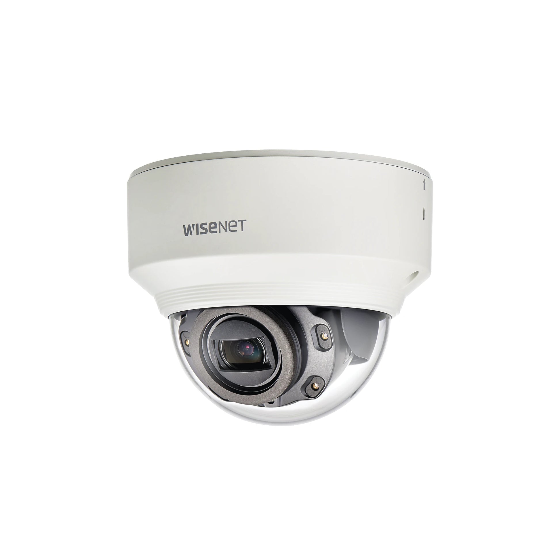 CÁMARA IP TIPO DOMO INTERIOR 2MP / LENTE MOTORIZADO 2.8-12MM / IR 30M / WDR 150DB / H.265 & WISESTREAM-Cámaras IP-HANWHA TECHWIN WISENET-Bsai Seguridad & Controles
