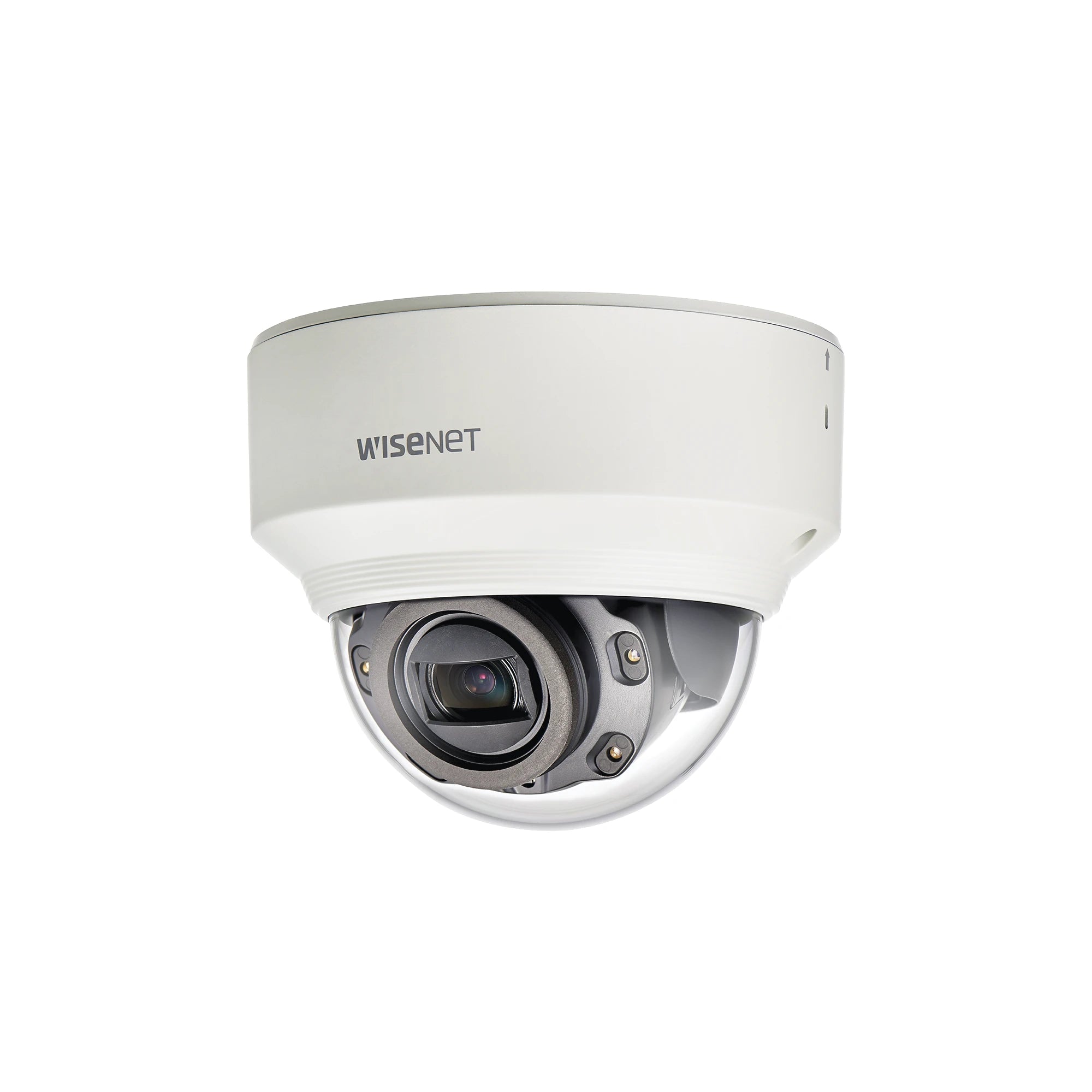 CÁMARA IP TIPO DOMO INTERIOR 2MP / LENTE MOTORIZADO 2.8-12MM / IR 30M / WDR 150DB / H.265 & WISESTREAM-Cámaras IP-HANWHA TECHWIN WISENET-Bsai Seguridad & Controles