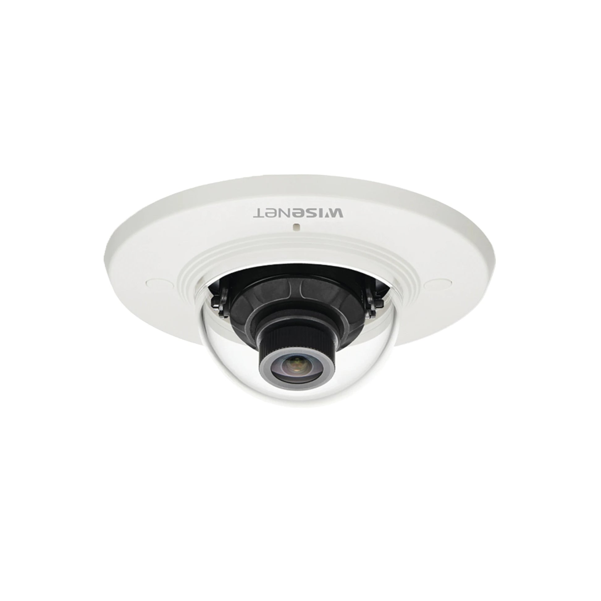 CÁMARA IP TIPO DOMO INTERIOR PARA PLAFÓN 5MP / LENTE 3.7MM / WDR 120DB / H.265 & WISESTREAM-Cámaras IP-HANWHA TECHWIN WISENET-Bsai Seguridad & Controles