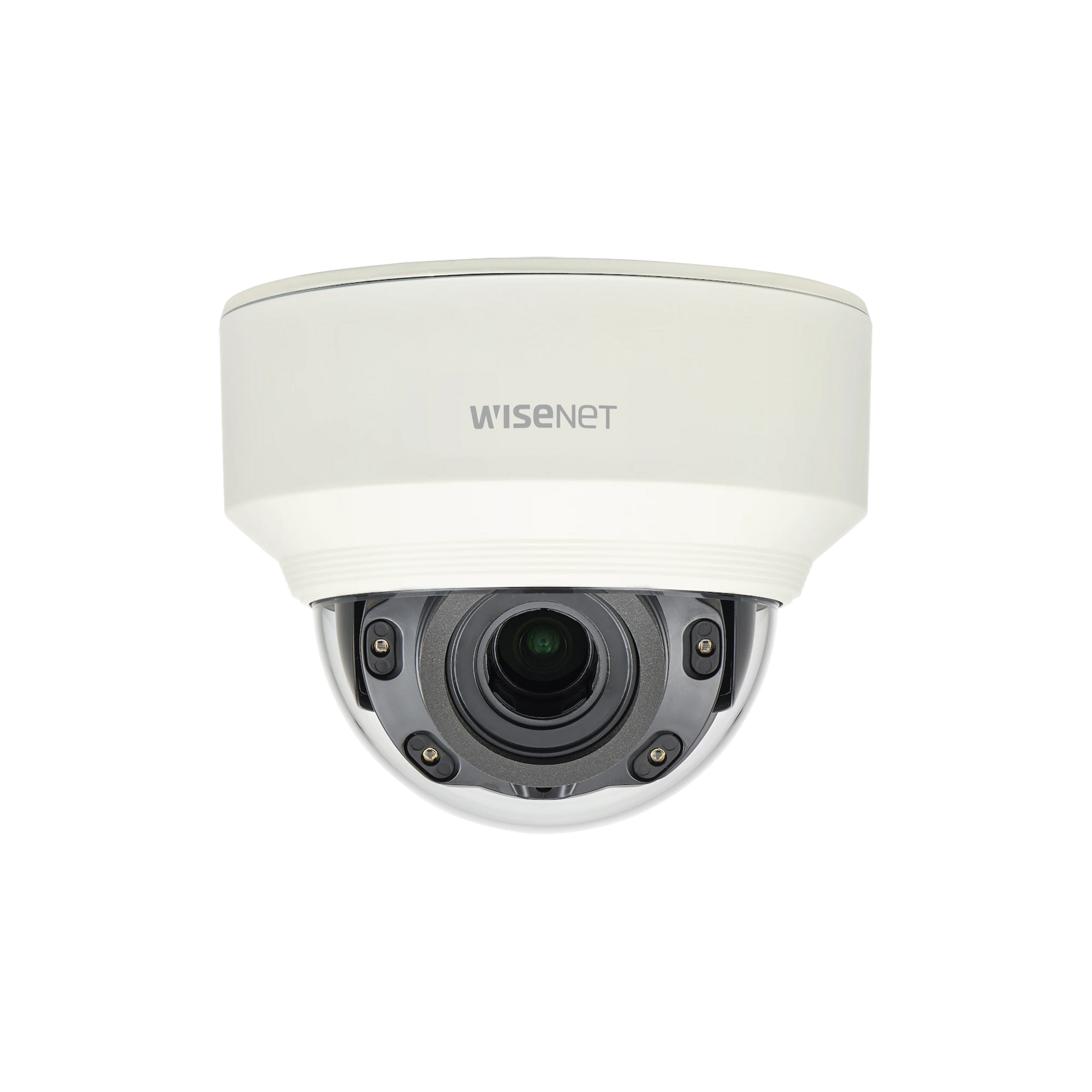 CÁMARA IP TIPO DOMO ANTIVANDÁLICO 2MP / LENTE MOTORIZADO 3.2-10MM / IR 30M / WDR 120DB / H.265 & WISESTREAM-Cámaras IP-HANWHA TECHWIN WISENET-Bsai Seguridad & Controles