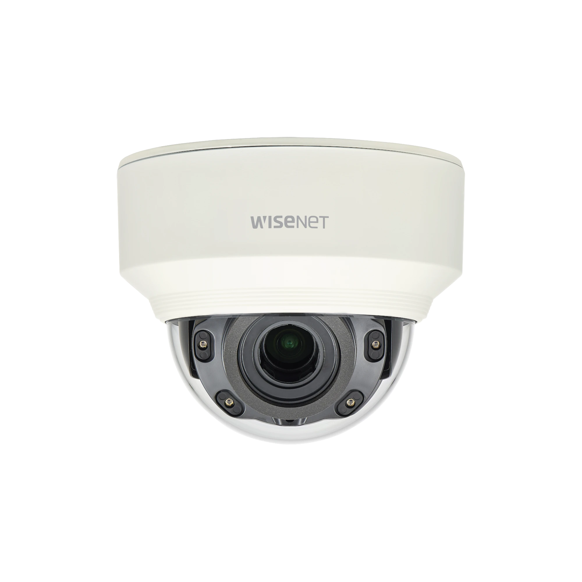CÁMARA IP TIPO DOMO ANTIVANDÁLICO 2MP / LENTE MOTORIZADO 3.2-10MM / IR 30M / WDR 120DB / H.265 & WISESTREAM-Cámaras IP-HANWHA TECHWIN WISENET-Bsai Seguridad & Controles