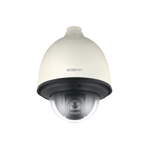 DOMO IP PTZ 2MP ANTIVANDÁLICA / 32X ZOOM OPTICO / AUTO SEGUIMIENTO / WDR 150DB / VIDEO ANALITICOS / H.265 & WISESTREAM-Cámaras IP-HANWHA TECHWIN WISENET-XNP-6320H-Bsai Seguridad & Controles