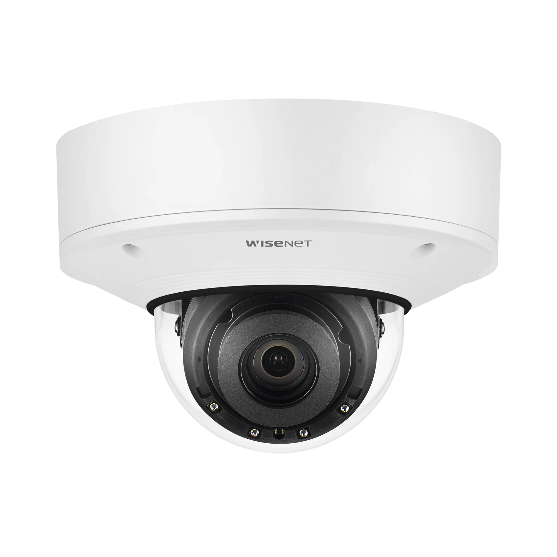 CÁMARA IP TIPO DOMO ANTIVANDÁLICO 4K / LENTE MOTORIZADO 2.8-12MM / WDR 150DB / H.265 & WISESTREAM-Cámaras IP-HANWHA TECHWIN WISENET-Bsai Seguridad & Controles