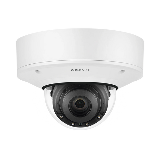 CÁMARA IP TIPO DOMO ANTIVANDÁLICO 4K / LENTE MOTORIZADO 2.8-12MM / WDR 150DB / H.265 & WISESTREAM-Cámaras IP-Hanwha Techwin Wisenet-XNV-9082R-Bsai Seguridad & Controles