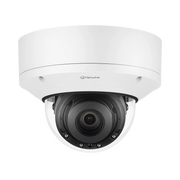 CÁMARA IP TIPO DOMO INTERIOR 6MP / LENTE MOTORIZADO 2.8 - 8.4MM / WDR 120DB / IP66 / IK08 / H.265 & WISESTREAM-Cámaras IP-HANWHA TECHWIN WISENET-Bsai Seguridad & Controles