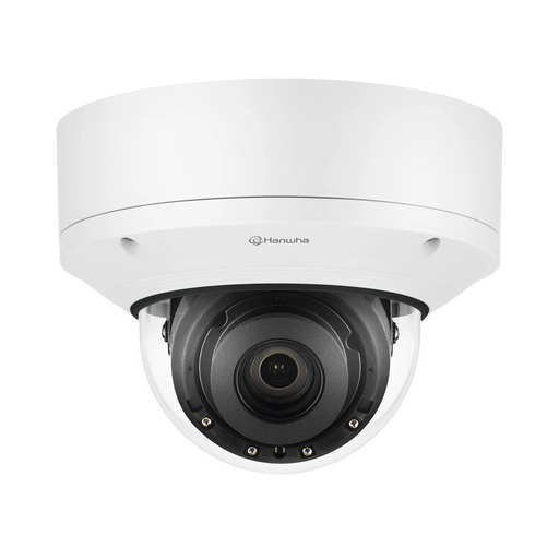 CÁMARA IP TIPO DOMO INTERIOR 6MP / LENTE MOTORIZADO 2.8 - 8.4MM / WDR 120DB / IP66 / IK08 / H.265 & WISESTREAM-Cámaras IP-Hanwha Techwin Wisenet-XND-8082RV-Bsai Seguridad & Controles