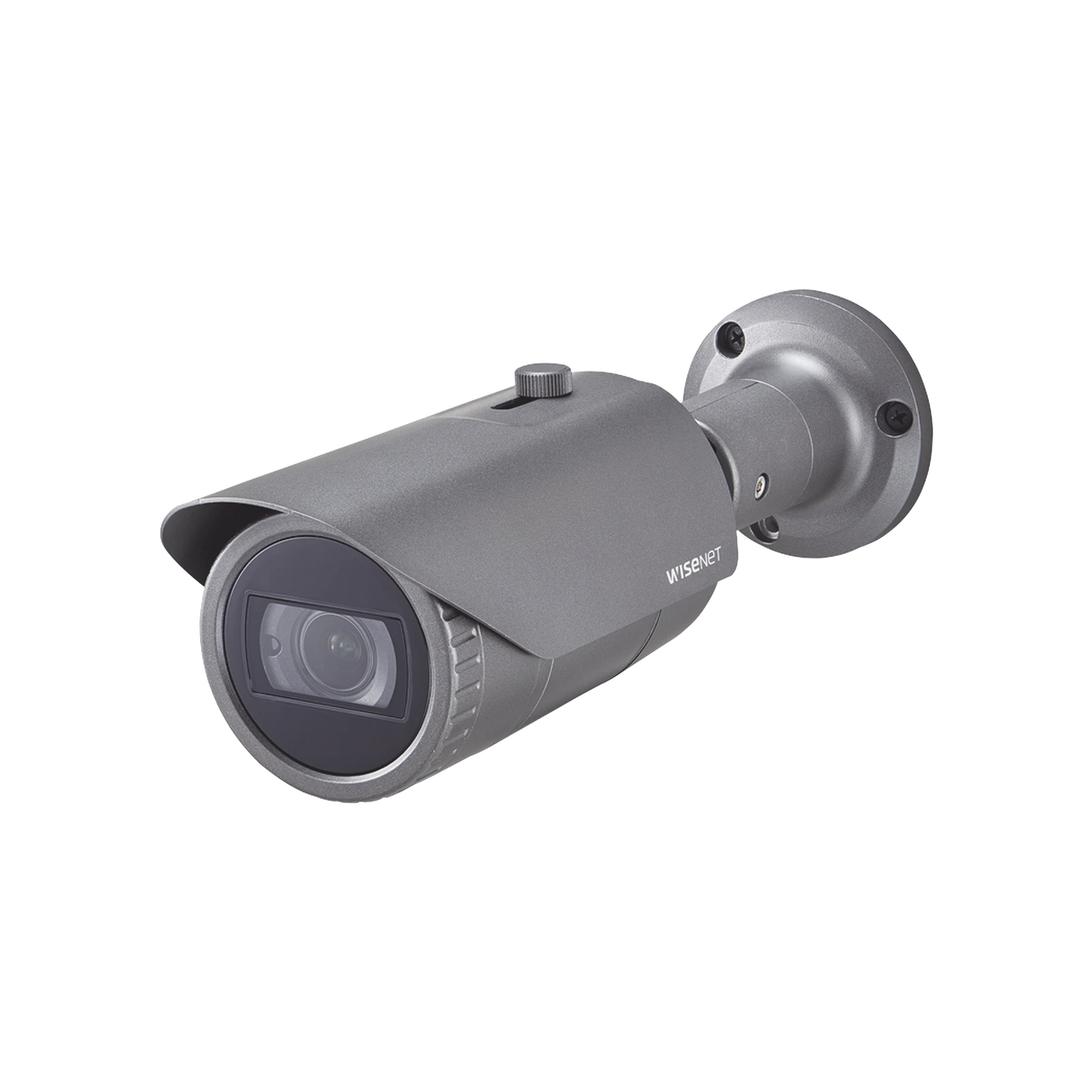 CÁMARA IP TIPO BALA ANTIVANDÁLICA 2 MEGAPÍXEL / LENTE VARIFOCAL 3.2 - 10MM / IR 30M / WDR 120DB / IP66 / H.265 & WISESTREAM-Cámaras IP-HANWHA VISION-Bsai Seguridad & Controles