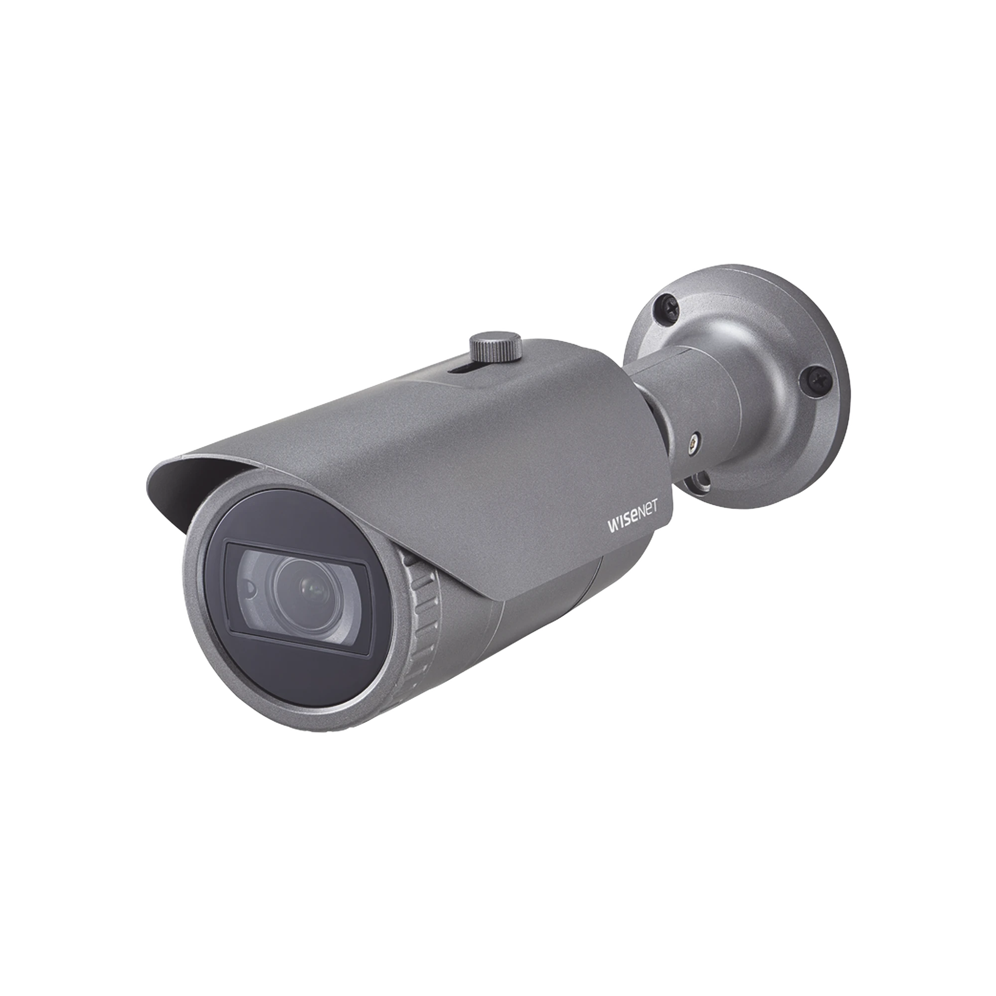CÁMARA IP TIPO BALA ANTIVANDÁLICA 2 MEGAPÍXEL / LENTE VARIFOCAL 3.2 - 10MM / IR 30M / WDR 120DB / IP66 / H.265 & WISESTREAM-Cámaras IP-HANWHA VISION-Bsai Seguridad & Controles