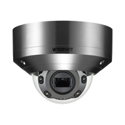 CÁMARA IP TIPO DOMO ANTIVANDÁLICO 5MP DE ACERO INOXIDABLE / LENTE MOTORIZADO 3.9 - 9.4 MM / IR 50 M / WDR 120DB / H.265 & WISESTREAM-Cámaras IP-HANWHA VISION-Bsai Seguridad & Controles
