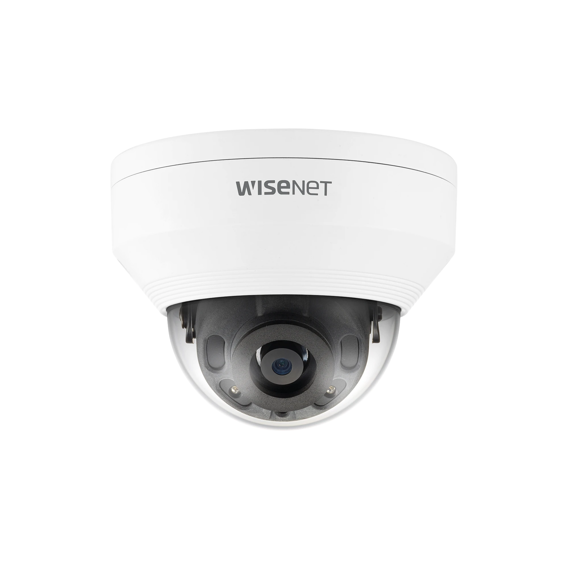 CÁMARA IP TIPO DOMO ANTIVANDÁLICO 2 MEGAPIXEL / LENTE 4 MM / IR 25 M / WDR 120DB / EXTERIOR IP66 / H.265 & WISESTREAM-Cámaras IP-Hanwha Techwin Wisenet-Bsai Seguridad & Controles