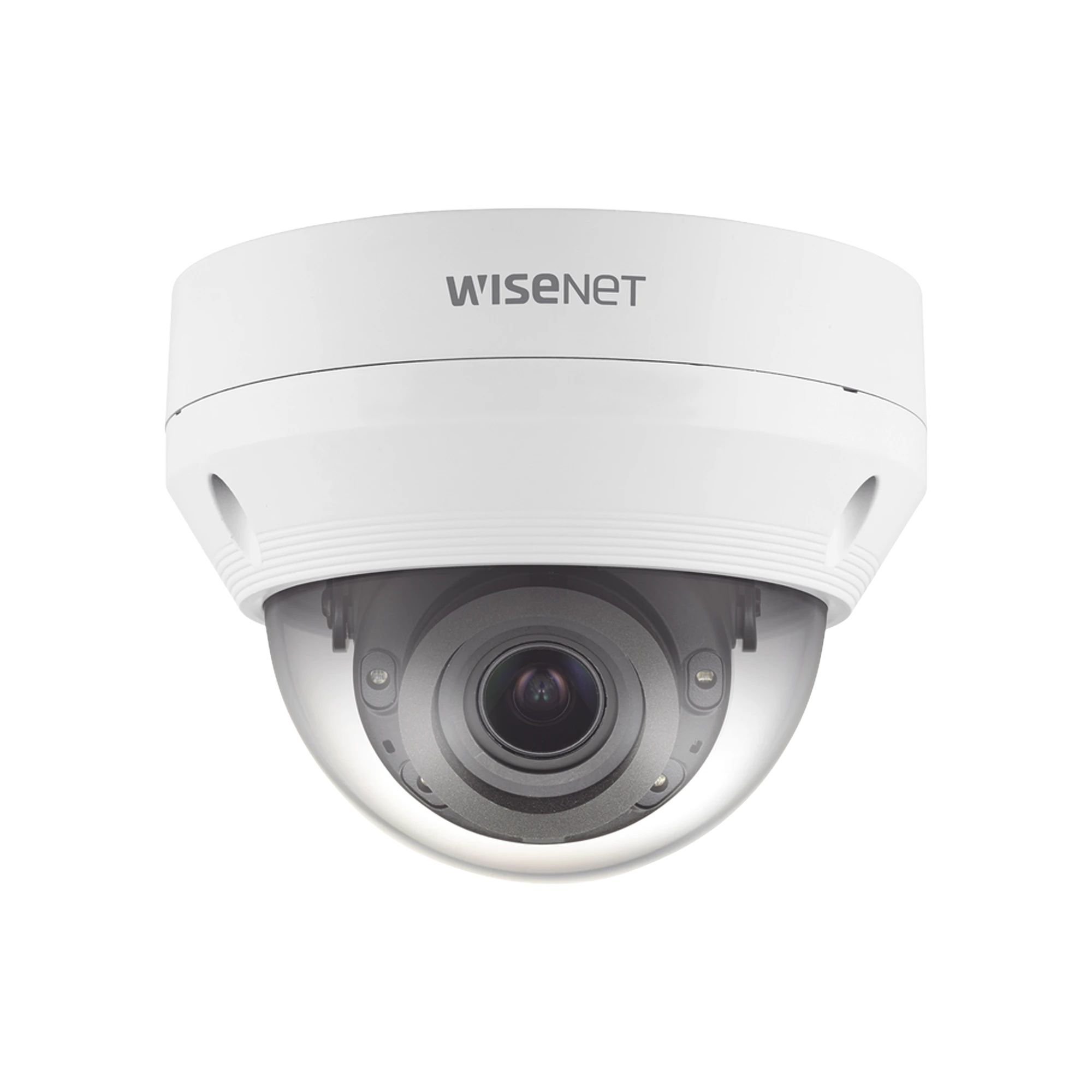 CÁMARA IP TIPO DOMO ANTIVANDÁLICO 2 MEGAPÍXEL / LENTE MOTORIZADO 3.2-10MM / IR 30M / WDR 120DB / EXTERIOR IP66 / H.265 & WISESTREAM-Cámaras IP-HANWHA VISION-Bsai Seguridad & Controles