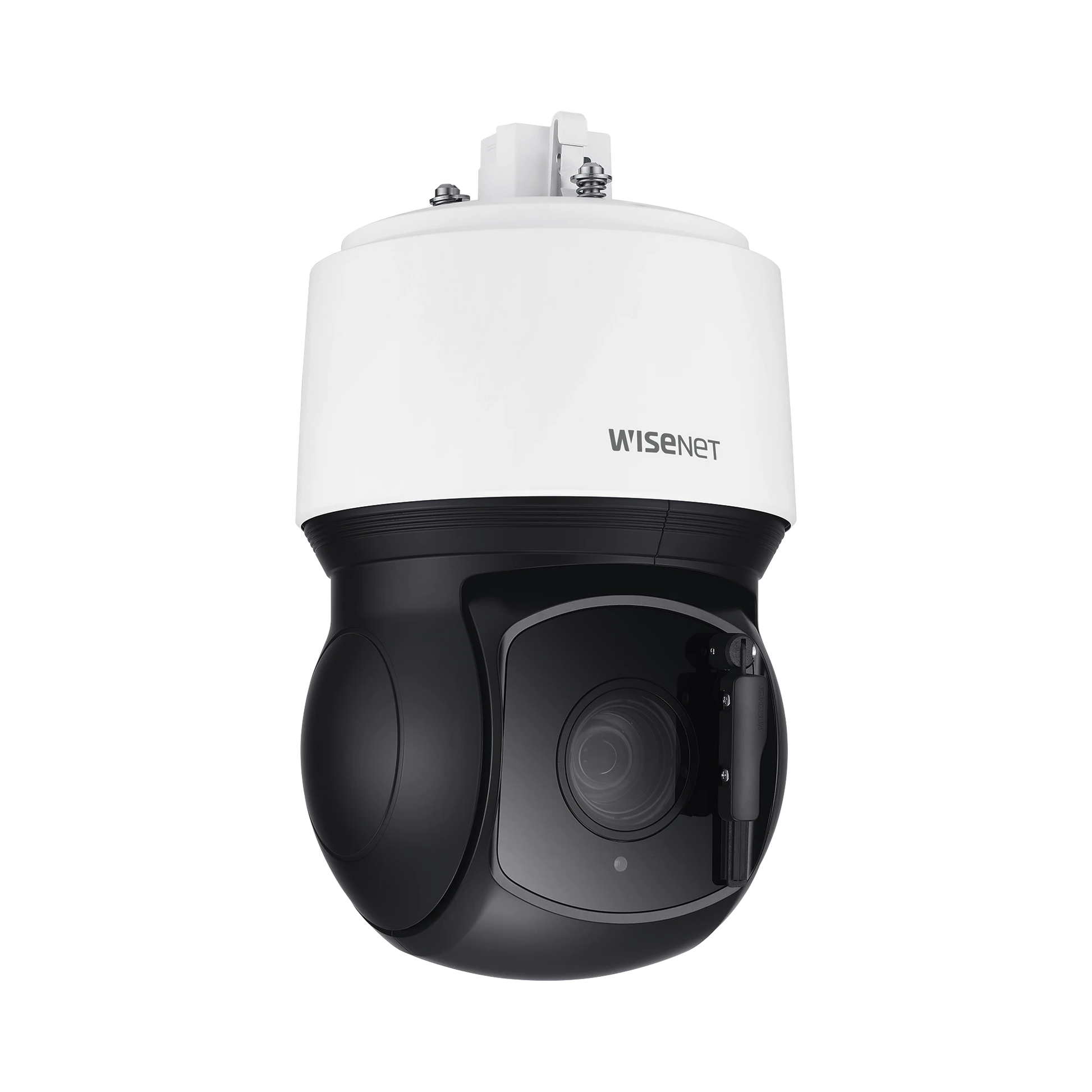 CÁMARA PTZ IP ANTIVANDÁLICA 4K / 30X ZOOM ÓPTICO / IR 200M / EXTERIOR IP66 / NEMA4X / AUTO TRACKING / H.265 & WISESTREAM-Cámaras IP-HANWHA TECHWIN WISENET-Bsai Seguridad & Controles