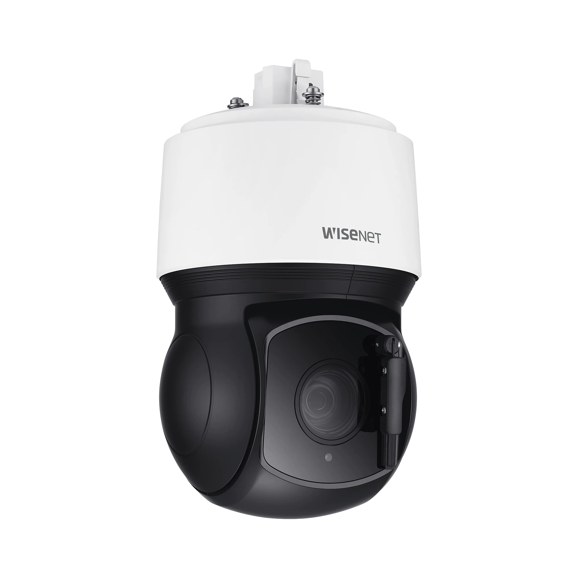 CÁMARA PTZ IP ANTIVANDÁLICA 4K / 30X ZOOM ÓPTICO / IR 200M / EXTERIOR IP66 / NEMA4X / AUTO TRACKING / H.265 & WISESTREAM-Cámaras IP-HANWHA TECHWIN WISENET-Bsai Seguridad & Controles