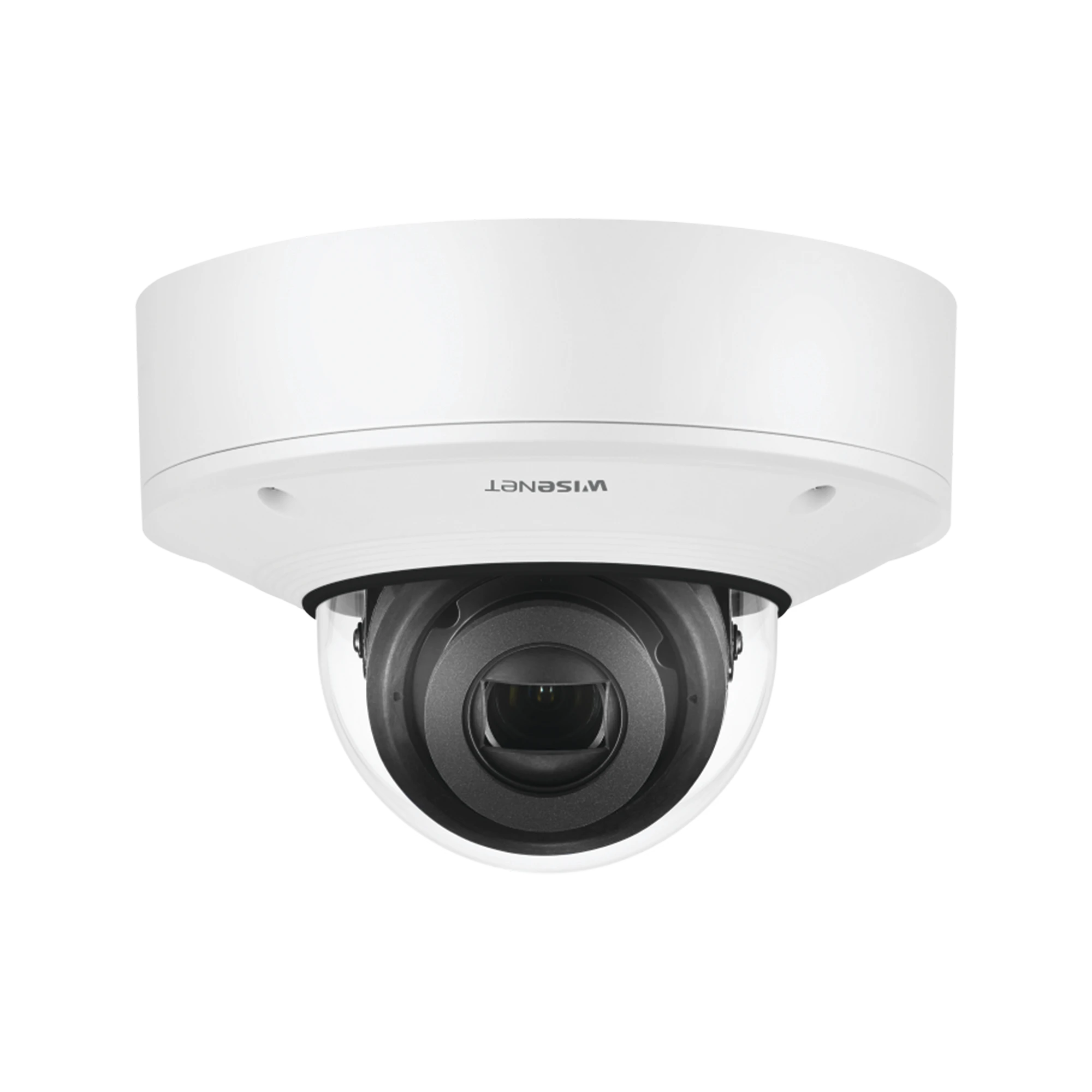 CÁMARA IP DOMO INTERIOR ANTIVANDÁLICA 2MP /FÁCIL INSTALACIÓN EN PRLAFÓN / LENTE MOTORIZADO 2.8-12MM / IR 50M / WDR 150DB / H.265 & WISESTREAM II-Cámaras IP-HANWHA TECHWIN WISENET-Bsai Seguridad & Controles