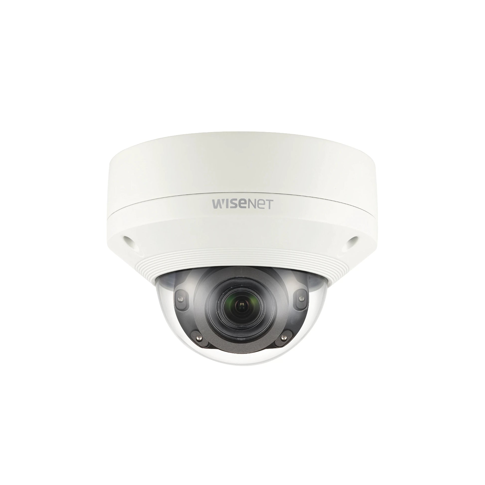 CÁMARA IP TIPO DOMO ANTIVANDÁLICO 2MP / LENTE MOTORIZADO 2.8-12MM / IR 50M / WDR 150DB / H.265 & WISESTREAM II-Cámaras IP-HANWHA TECHWIN WISENET-Bsai Seguridad & Controles