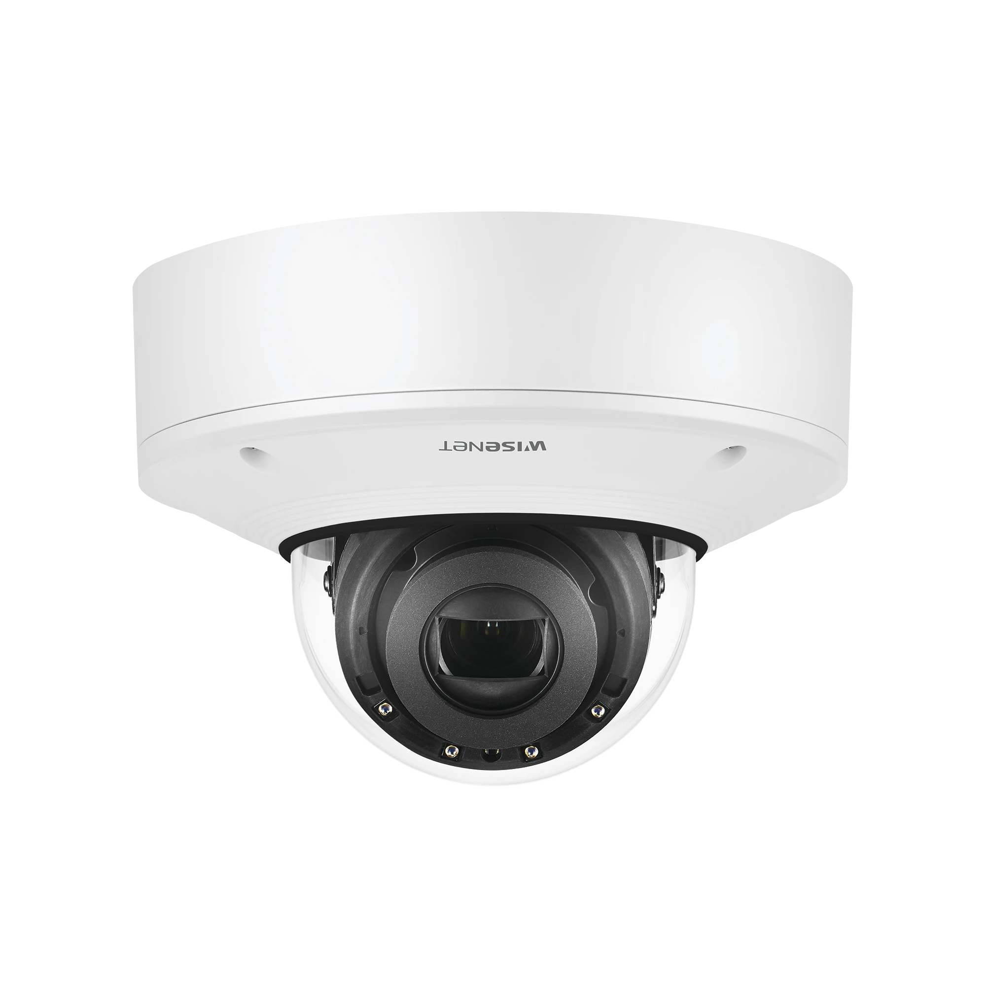 CÁMARA IP DOMO EXTERIOR ANTIVANDÁLICO 2MP / LENTE MOTORIZADO 2.8-12MM / FÁCIL INSTALACIÓN/ IR 50M / WDR 150DB / H.265 & WISESTREAM II-Cámaras IP-HANWHA TECHWIN WISENET-Bsai Seguridad & Controles