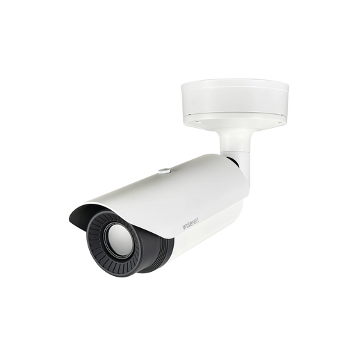 CÁMARA BULLET TÉRMICA IP / RESOLUCIÓN 640 X 480 / LENTE 35 MM / H.265 & WISESTREAM II-Cámaras IP-Hanwha Techwin Wisenet-TNO-4050T-Bsai Seguridad & Controles