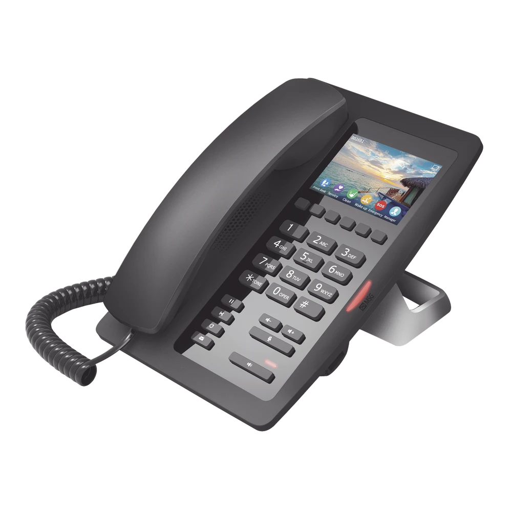 (H5W COLOR NEGRO)TELÉFONO IP WIFI PARA HOTELERÍA, PROFESIONAL DE GAMA ALTA CON PANTALLA LCD DE 3.5 PULGADAS A COLOR, 6 TECLAS PROGRAMABLES PARA SERVICIO RÁPIDO (HOTLINE) POE-VoIP y Telefonía IP-FANVIL-Bsai Seguridad & Controles