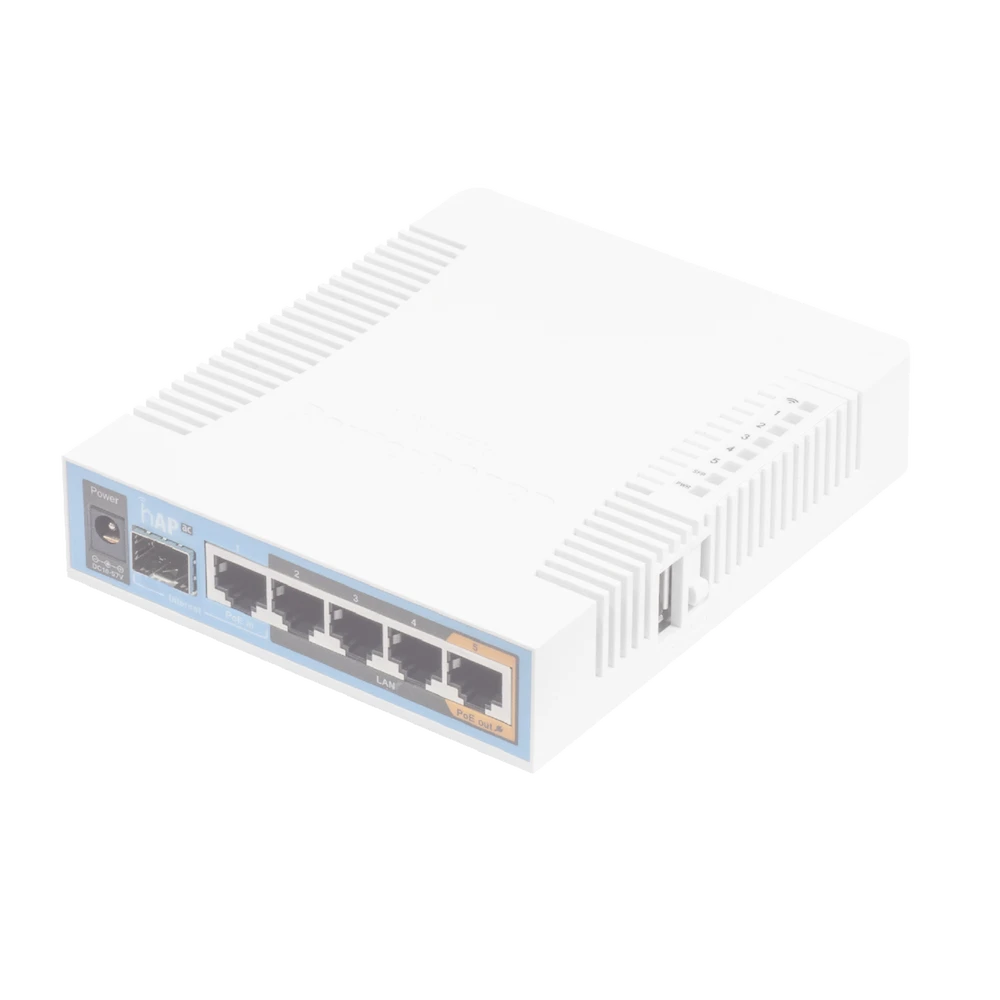 (HAP AC) 5 PUERTOS GIGABIT ETHERNET, 1 PUERTO SFP, 1 USB, WIFI DOBLE BANDA 3X3 802.11AC, HASTA 1W DE POTENCIA-Redes WiFi-MIKROTIK-Bsai Seguridad & Controles