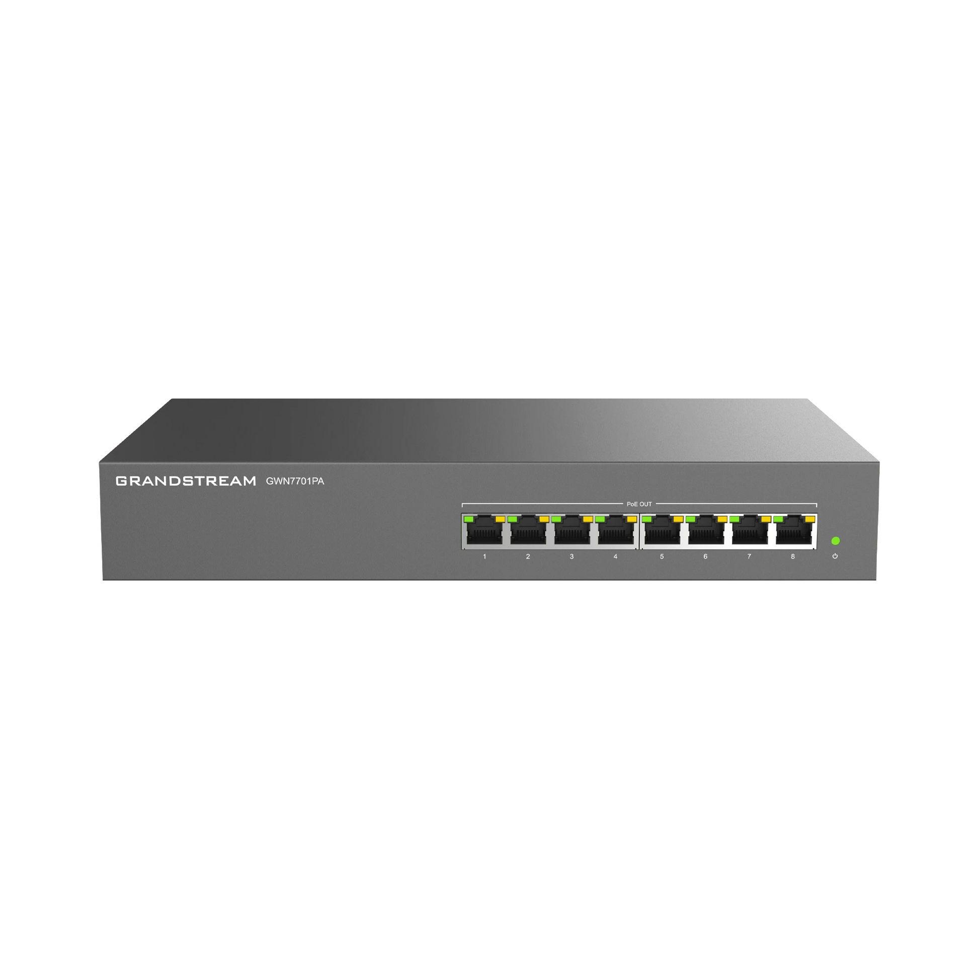 SWITCH POE+ GIGABIT NO ADMINISTRABLE / 8 PUERTOS 10/100/1000 MBPS / 8 PUERTOS POE+ / HASTA 145W-Networking-GRANDSTREAM-Bsai Seguridad & Controles
