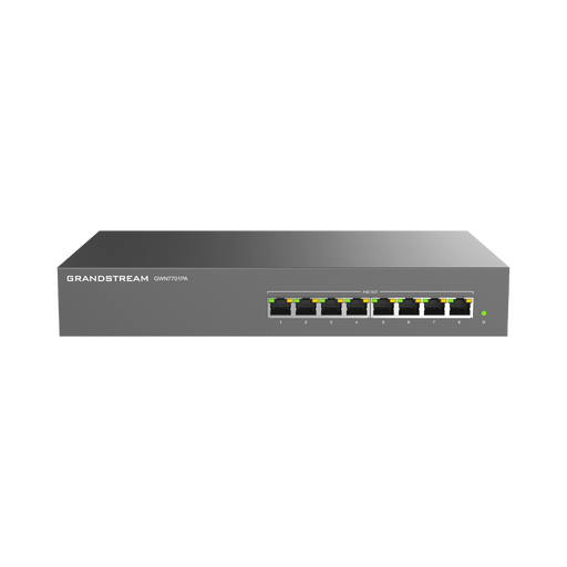 SWITCH POE+ GIGABIT NO ADMINISTRABLE / 8 PUERTOS 10/100/1000 MBPS / 8 PUERTOS POE+ / HASTA 145W-Networking-GRANDSTREAM-GWN7701PA-Bsai Seguridad & Controles