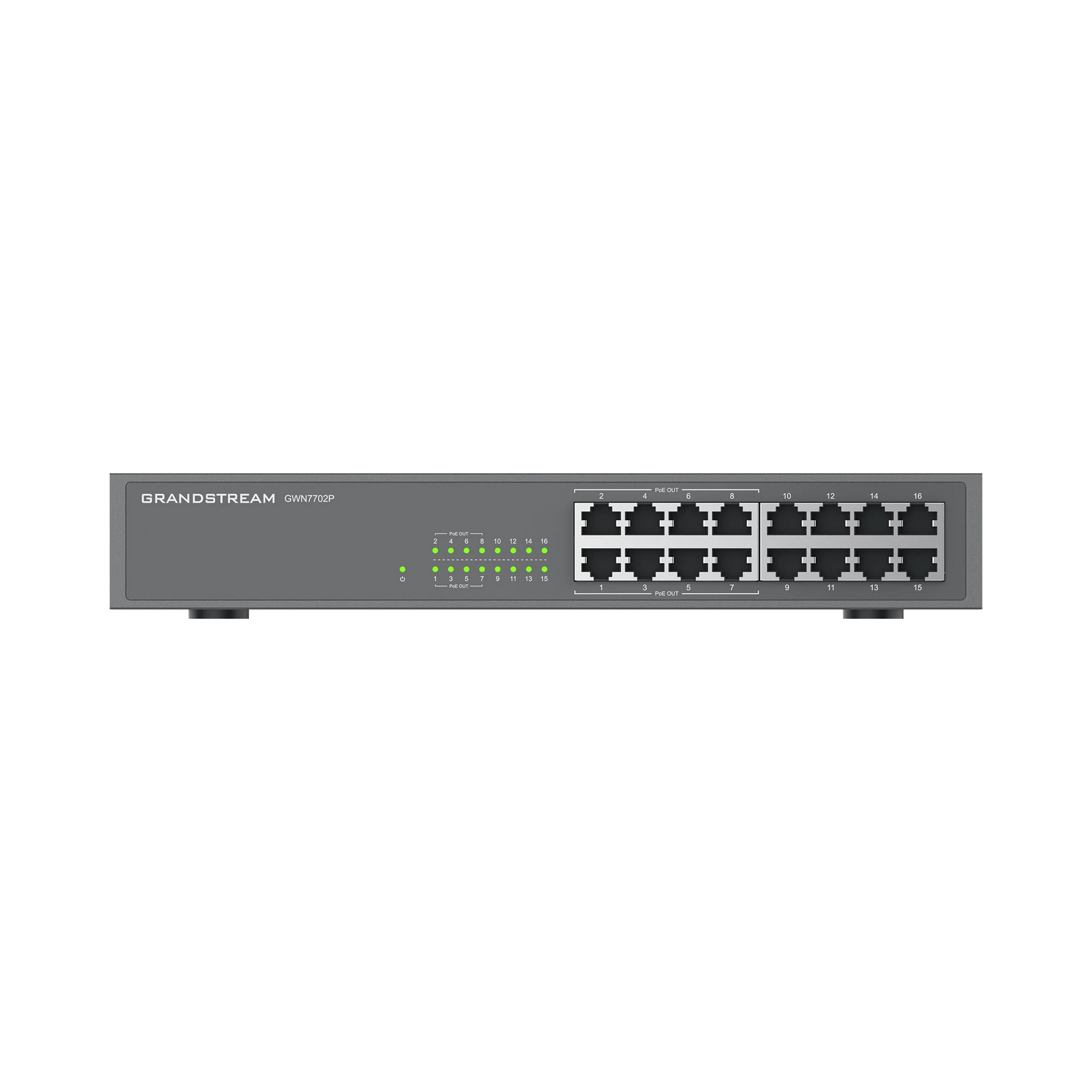 SWITCH POE+ 16 PUERTOS GIGABIT NO ADMINISTRABLE / 8 PUERTOS 10/100/1000 MBPS / 8 PUERTOS POE+ / HASTA 145W-Networking-GRANDSTREAM-Bsai Seguridad & Controles