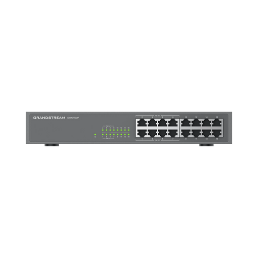 SWITCH POE+ 16 PUERTOS GIGABIT NO ADMINISTRABLE / 8 PUERTOS 10/100/1000 MBPS / 8 PUERTOS POE+ / HASTA 145W-Networking-GRANDSTREAM-GWN7702P-Bsai Seguridad & Controles