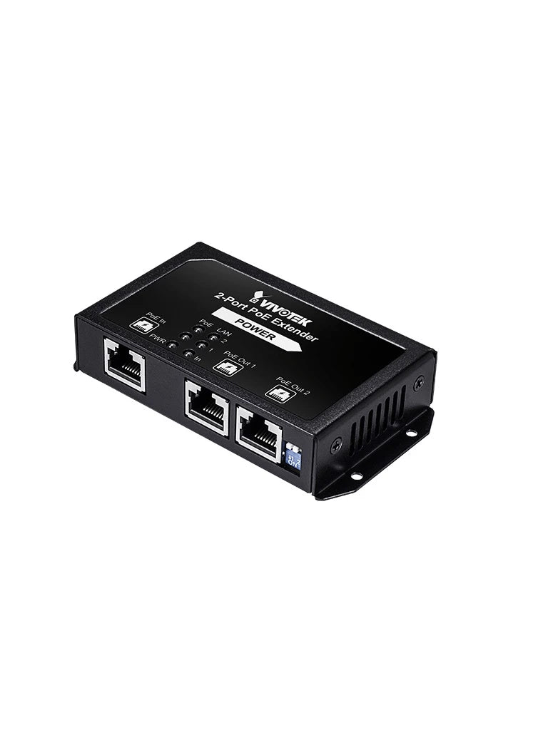 VIVOTEK APFXC0210 - EXTENSOR POE 2 PUERTOS FAST ETHERNET / PARA INTERIOR / 70W / HASTA 300M EN CASCADA-Extensores PoE-VIVOTEK-Bsai Seguridad & Controles