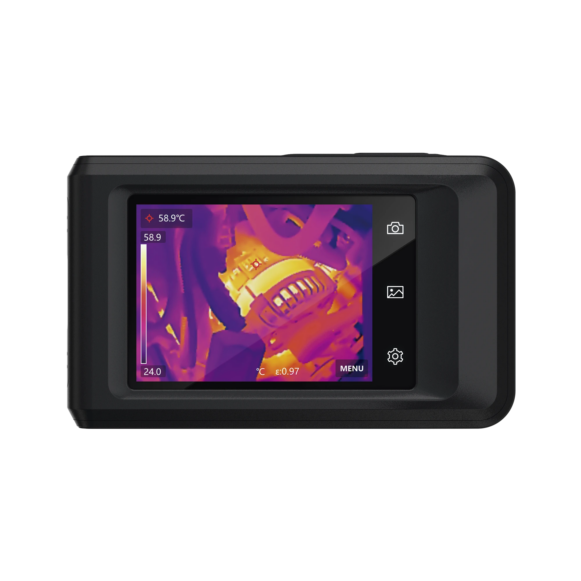 CÁMARA TERMOGRÁFICA PORTÁTIL LENTE 3.5 MM (256 × 192) / WIFI / IP54 / MEMORIA INTERNA 16 GB / HASTA 4 HORAS DE FUNCIONAMIENTO CONTINUO-Cámaras IP-HIKMICRO-Bsai Seguridad & Controles