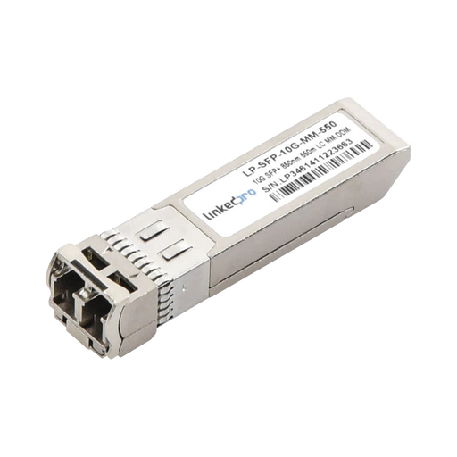 TRANSCEPTOR SFP+ (MINI-GBIC) / MULTIMODO / 10 GBPS DE VELOCIDAD / CONECTORES LC DÚPLEX / HASTA 550 M DE DISTANCIA-Networking-LINKEDPRO BY EPCOM-LP-SFP-10G-MM-550-Bsai Seguridad & Controles