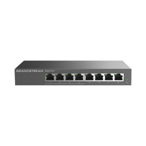 SWITCH POE+ GIGABIT NO ADMINISTRABLE / 8 PUERTOS 10/100/1000 MBPS / 4 PUERTOS POE+ / HASTA 60W-Networking-GRANDSTREAM-GWN7701P-Bsai Seguridad & Controles