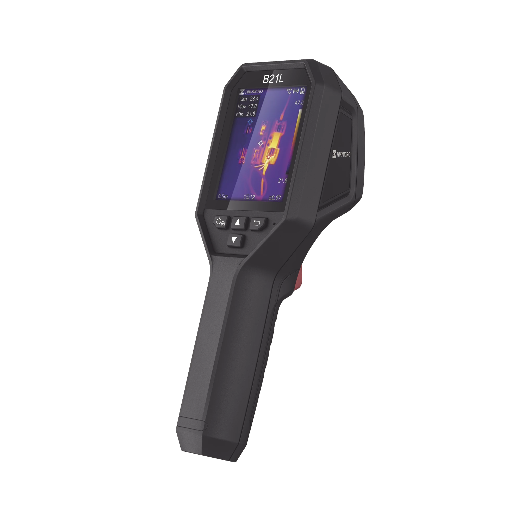B21L - CÁMARA TERMOGRÁFICA PORTÁTIL / RESOLUCIÓN 256 × 192 / LENTE 3.6 MM / WIFI / IP54 / HASTA 8 HORAS DE FUNCIONAMIENTO CONTINUO-Cámaras IP y NVRs-HIKMICRO-Bsai Seguridad & Controles