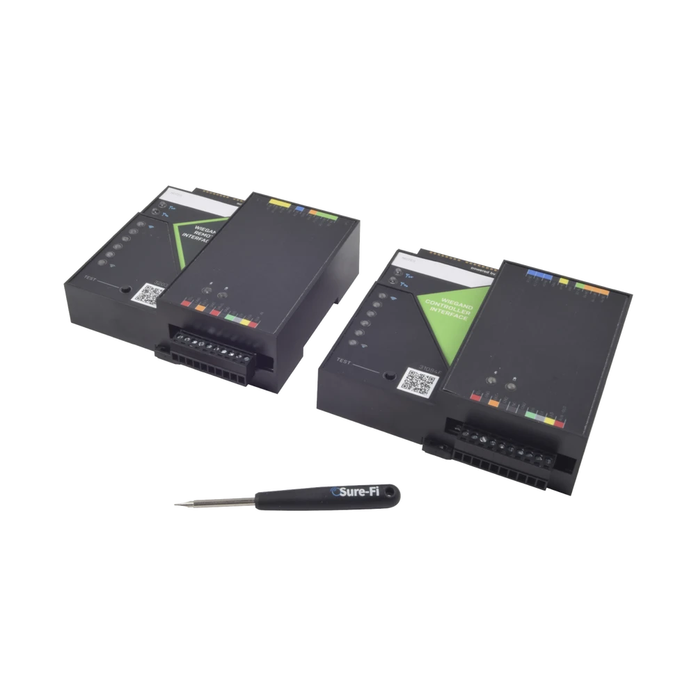 SURE-FI TRANSMISOR WIEGAND INALÁMBRICO + 2 RELEVADORES / ENTRADA SENSOR DE PUERTA Y DE BOTÓN DE SALIDA / ATRAVIESA 2 KILÓMETROS CUALQUIER CONSTRUCCIÓN / HASTA 80KM LÍNEA DE VISTA-Controles de Acceso-SURE-FI-Bsai Seguridad & Controles