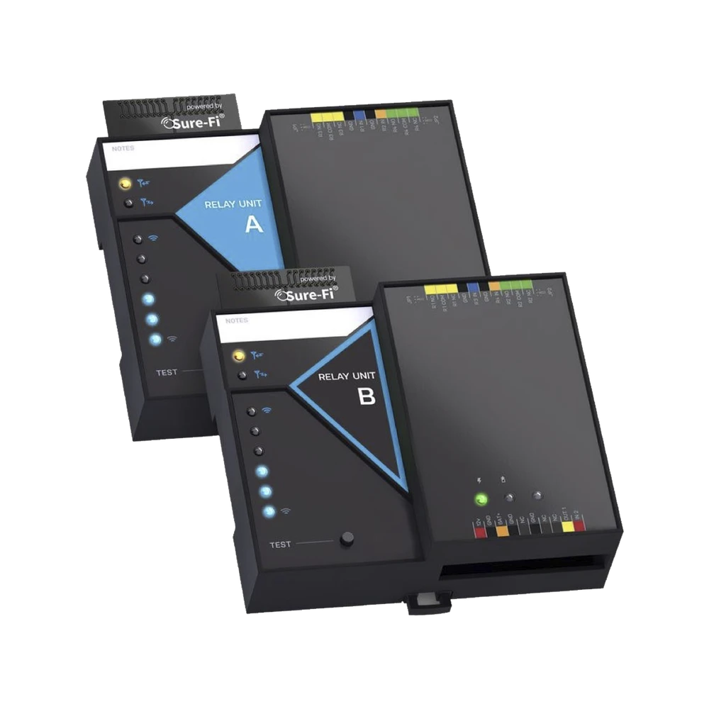 SURE-FI TRANSMISOR INALÁMBRICO / 2 RELEVADORES + 2 ENTRADAS / ATRAVIESA 2 KILÓMETROS CUALQUIER CONSTRUCCIÓN / MATERIAL / HASTA 80KM LÍNEA DE VISTA-Controles de Acceso-SURE-FI-Bsai Seguridad & Controles