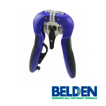 HERRAMIENTA DE TERMINACIÓN REVCONNECT BELDEN RVUTT01 PARA USO CON JACKS Y PLUGS RJ45 CAT6A CAT6 CAT5E TIPO REVCONNECT AZUL USO INTERIOR INCLUYE ACCESORIO PELACABLE-Adaptadores-BELDEN-Bsai Seguridad & Controles
