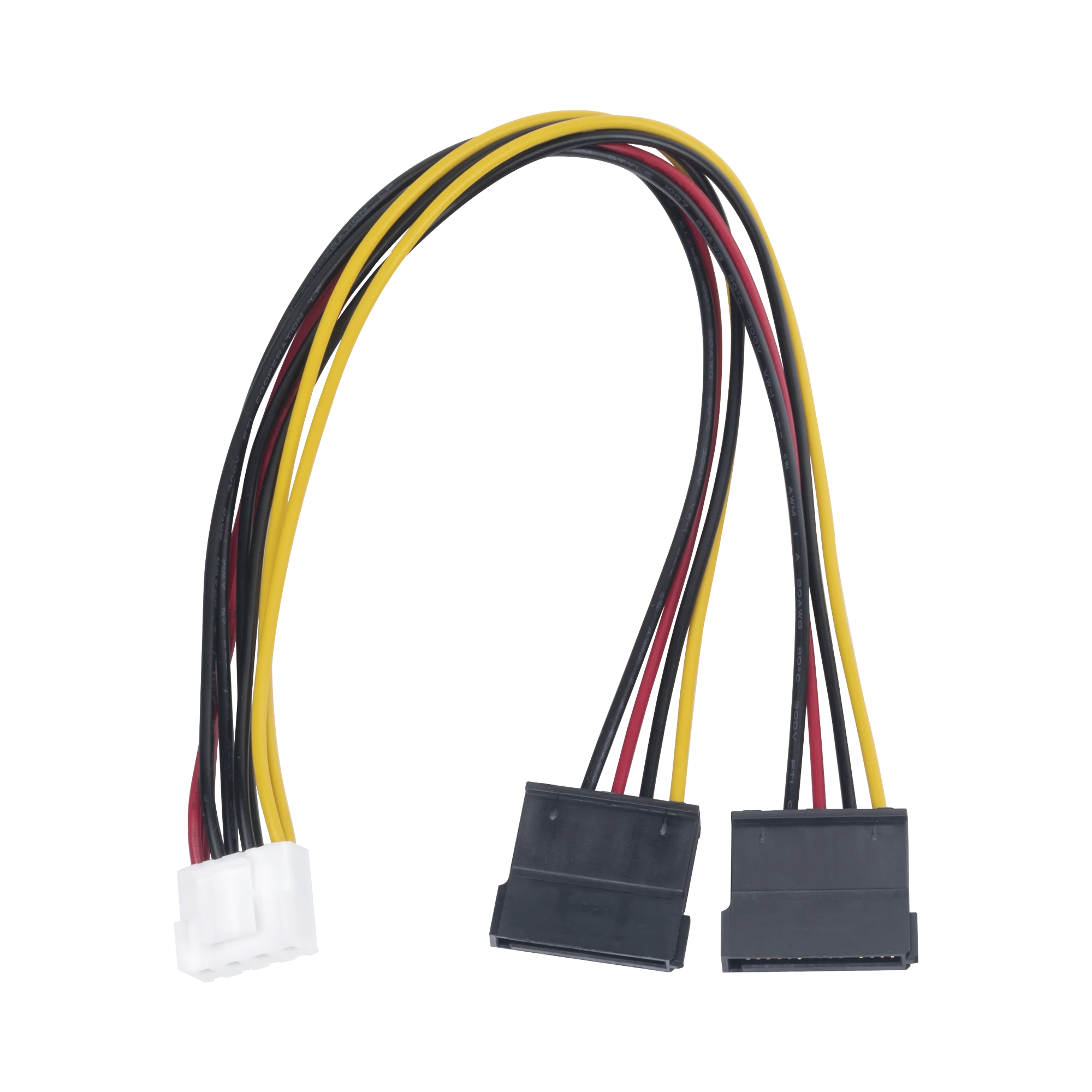CABLE DOBLE DE CORRIENTE SATA / COMPATIBLE CON DVRS EPCOM / HIKVISION-Almacenamiento-HIKVISION-Bsai Seguridad & Controles