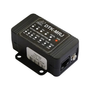 PROTECTOR CONTRA SOBRETENSIONES POE/HIPOE HASTA 10 GBE, PARA CAMARAS IP POE, WAP, CONTROL DE ACCESO, ILUMINACION POE-Protección Contra Descargas-DITEK-DTK-MRJPOE-Bsai Seguridad & Controles