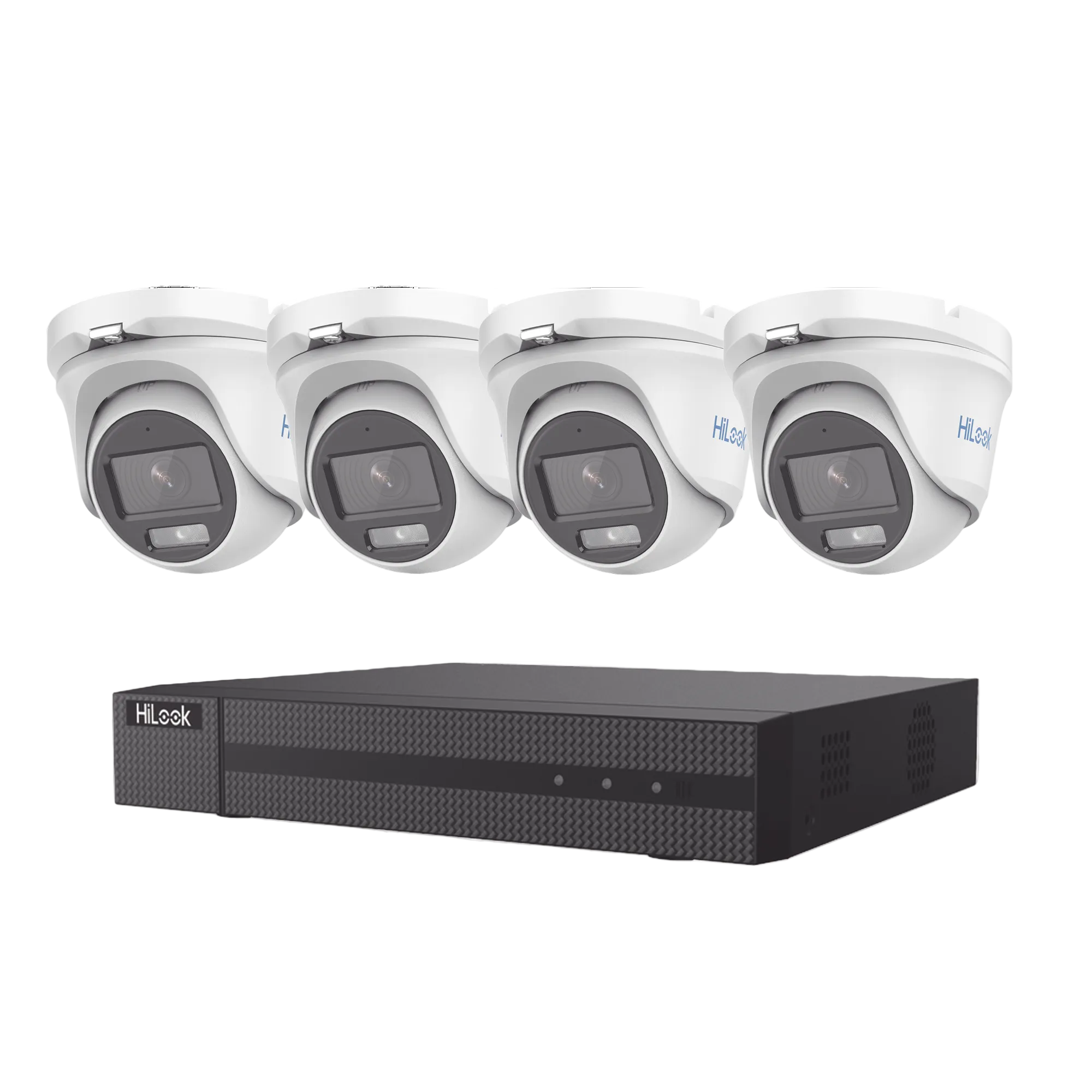 [KIT] DVR 4 CANALES TURBOHD + 1 CANAL IP / 2 MEGAPIXEL (1080PLITE) / ACUSENSE LITE / AUDIO POR COAXITRON / 1 BAHIA DE DISCO DURO / 4 CÁMARAS METALICAS / 2 MEGAPIXEL TIPO TURRET / COLORVU LITE + MICROFONO INTEGRADO-Kits- Sistemas Completos-HILOOK BY HIKVISION-Bsai Seguridad & Controles