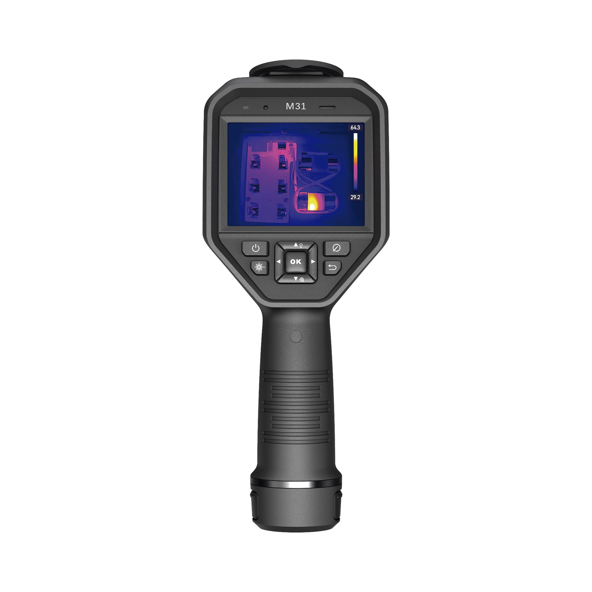 M31 - CÁMARA TERMOGRÁFICA PORTÁTIL DUAL / LENTE TÉRMICO 9.7 MM (384 X 288) / LENTE ÓPTICO (8 MEGAPIXEL) / WIFI / IP54 / RANURA MICROSD HASTA 64 GB / HASTA 5 HORAS DE FUNCIONAMIENTO CONTINUO-Cámaras IP y NVRs-HIKMICRO-Bsai Seguridad & Controles