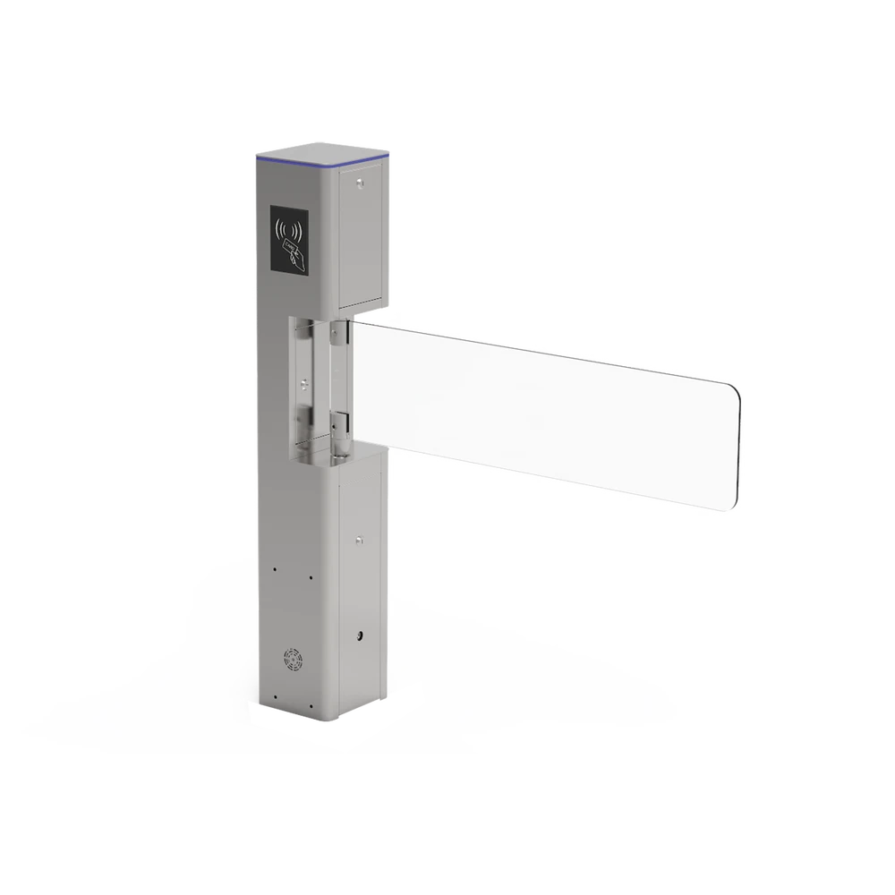 TORNIQUETE TIPO BANDERA / FABRICADO EN ACERO / HOJA DE CRISTAL TEMPLADO-Torniquetes y Puertas de Cortesía-ZKTECO-Bsai Seguridad & Controles